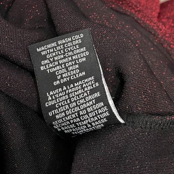 Grace The Perfect Fit Plus Size 1X Red Sparkle Glitter Top Y2K Glam Metallic - Picture 7 of 10